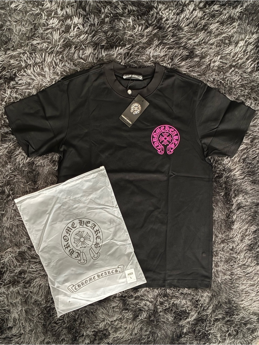 Chrome Hearts Black and pink Tee